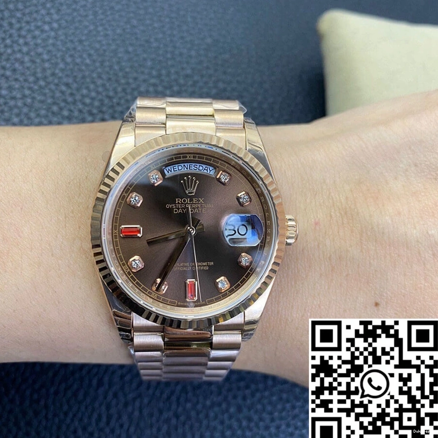 EW Rolex Day 118235 Rose Gold Factory Date 1217